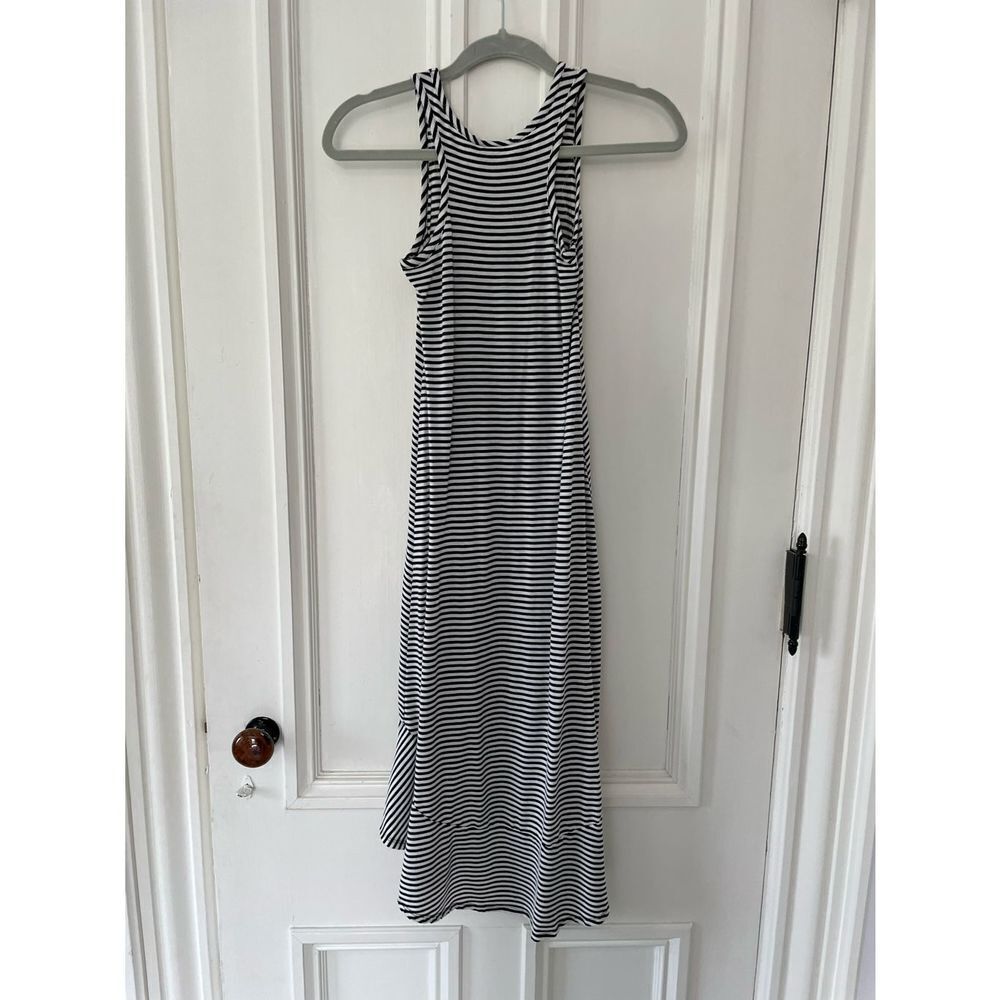 Paper doll cream and black striped lace tank dress 16